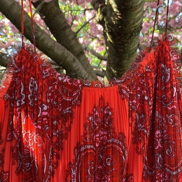 Banana Republic Blogger Favorite! Paisley Pleaded Midi Dress, 6 - Picture 9 of 11